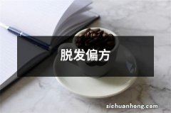 脱发偏方