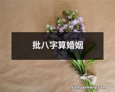 批八字算婚姻