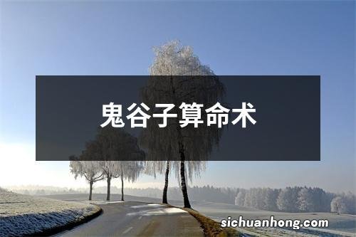 鬼谷子算命术