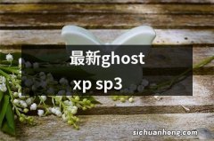 最新ghost xp sp3