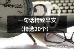 精选20个 一句话精致早安