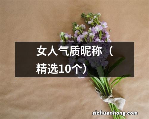 精选10个 女人气质昵称