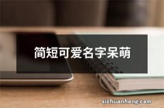 简短可爱名字呆萌