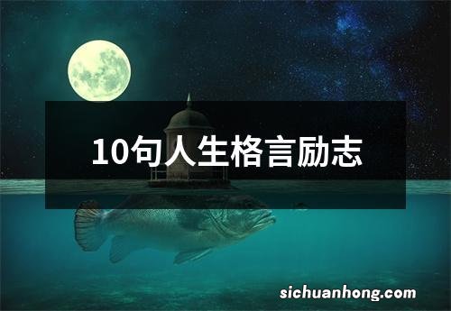 10句人生格言励志