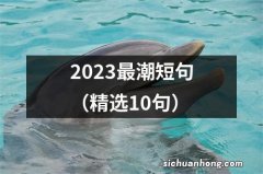 精选10句 2023最潮短句