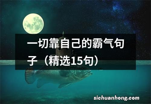 精选15句 一切靠自己的霸气句子