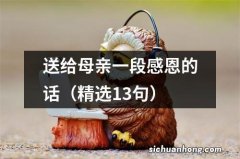 精选13句 送给母亲一段感恩的话