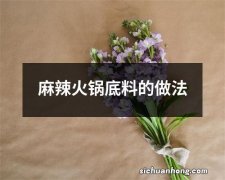 麻辣火锅底料的做法