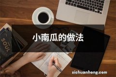 小南瓜的做法