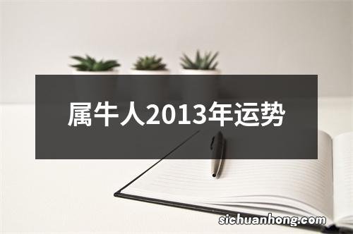 属牛人2013年运势