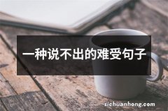 一种说不出的难受句子