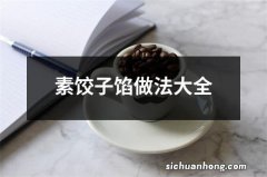 素饺子馅做法大全