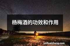 杨梅酒的功效和作用