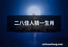 二八佳人猜一生肖