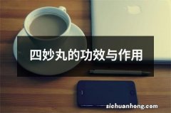 四妙丸的功效与作用