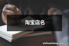 淘宝店名