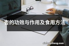 杏的功效与作用及食用方法