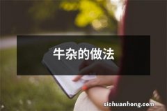 牛杂的做法