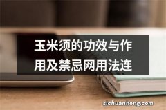 玉米须的功效与作用及禁忌网用法连