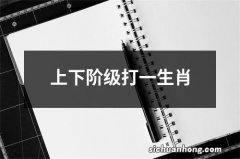 上下阶级打一生肖