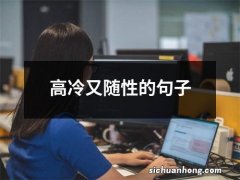 高冷又随性的句子