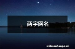 两字网名