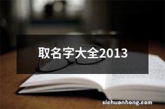 取名字大全2013