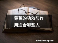 黄芪的功效与作用适合哪些人