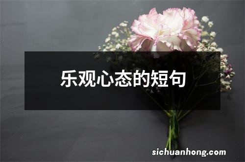 乐观心态的短句