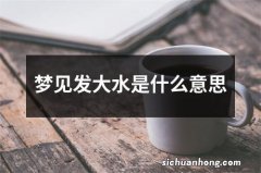 梦见发大水是什么意思