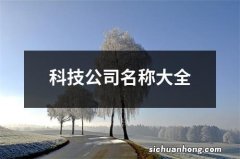 科技公司名称大全