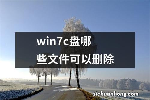 win7c盘哪些文件可以删除