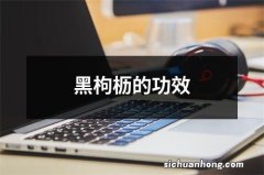 黑枸枥的功效