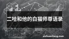 二哈和他的白猫师尊语录