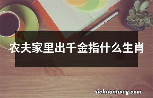 农夫家里出千金指什么生肖