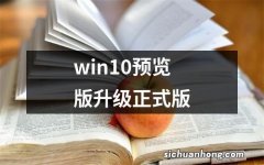 win10预览版升级正式版