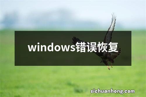 windows错误恢复