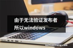 由于无法验证发布者 所以windows