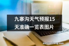 九寨沟天气预报15天准确一览表图片