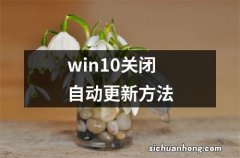 win10关闭自动更新方法