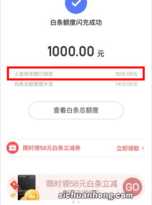 白条闪充额度是什么意思