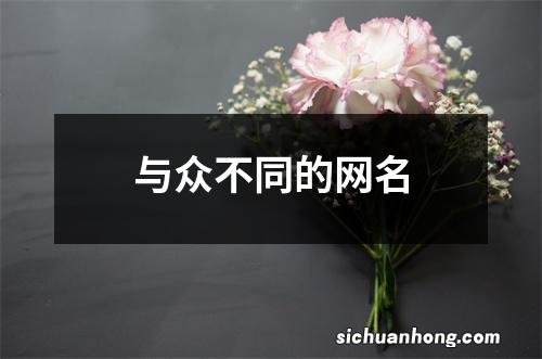 与众不同的网名