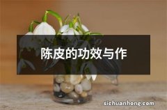 陈皮的功效与作