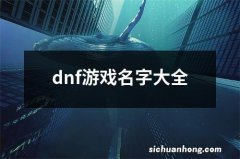 dnf游戏名字大全