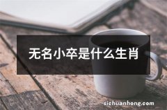 无名小卒是什么生肖