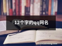 12个字的qq网名