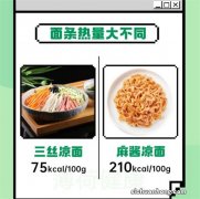 二两面条的热量 二两饺子热量？