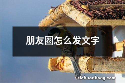 朋友圈怎么发文字