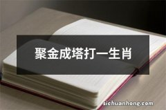 聚金成塔打一生肖