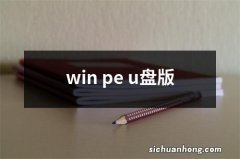 win pe u盘版